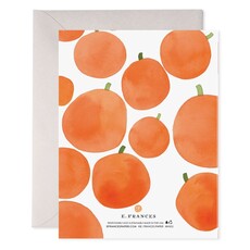 E. Frances Paper Pumpkin Witch Halloween Card