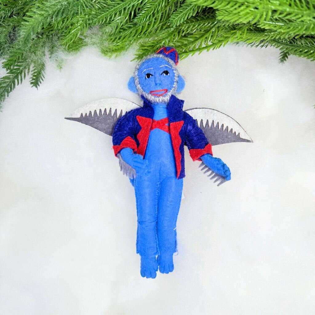 Silk Road Bizaar Flying Monkey Ornament, Felt