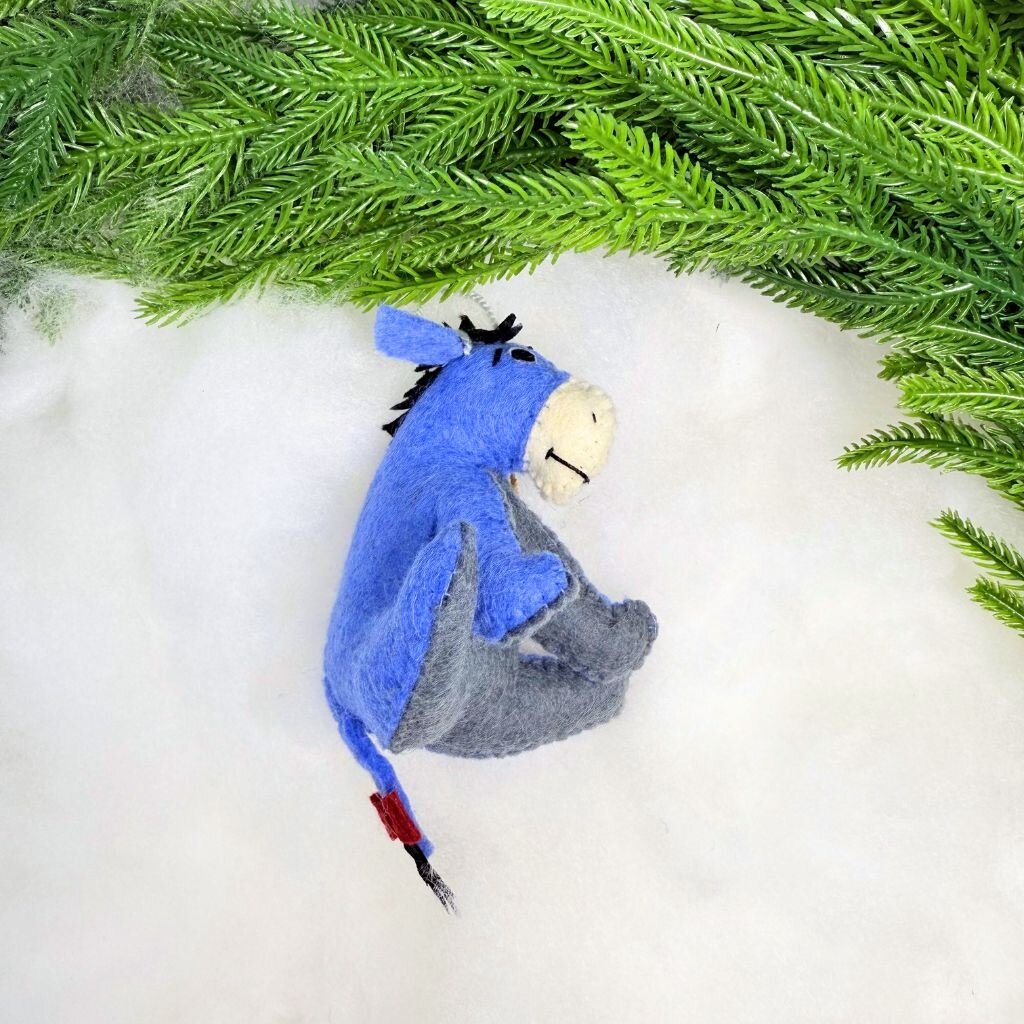 Silk Road Bizaar Eeyore Ornament, Felt