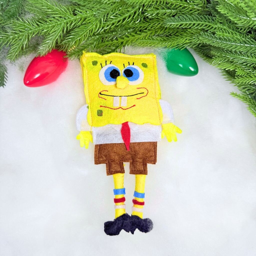 Silk Road Bizaar Spongebob Ornament, Felt