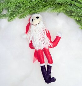 Silk Road Bizaar Jack Skellington Santa Ornament, Felt