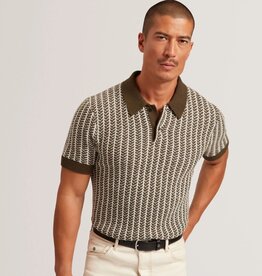 Ted Baker KOLOMER Short Sleeve Herringbone Texture Polo