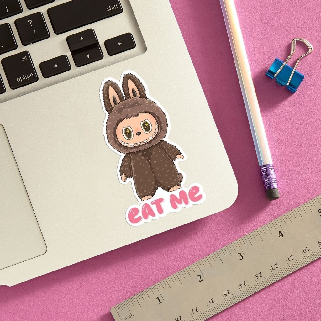 The Found Labubu Eat Me Sticker