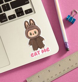 The Found Labubu Eat Me Sticker