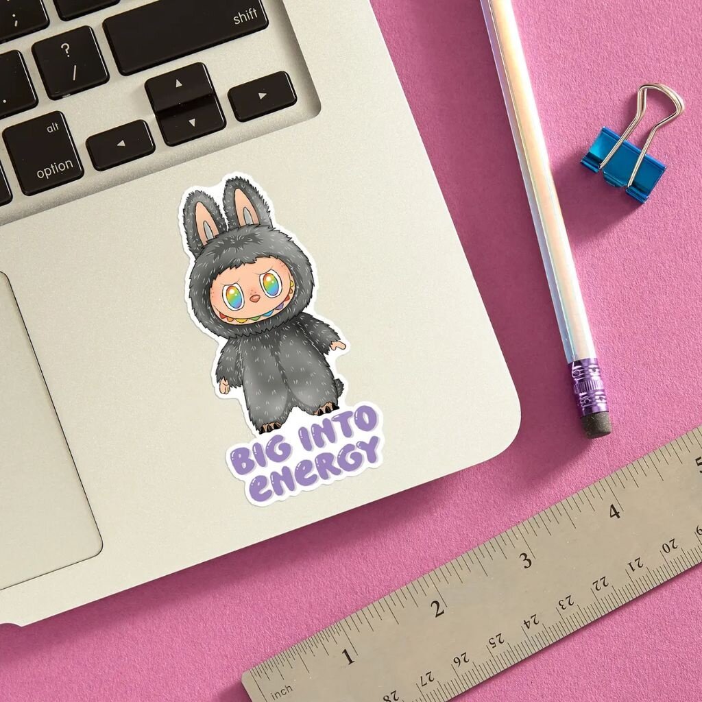 The Found Secret Labubu Big Into Energy Sticker