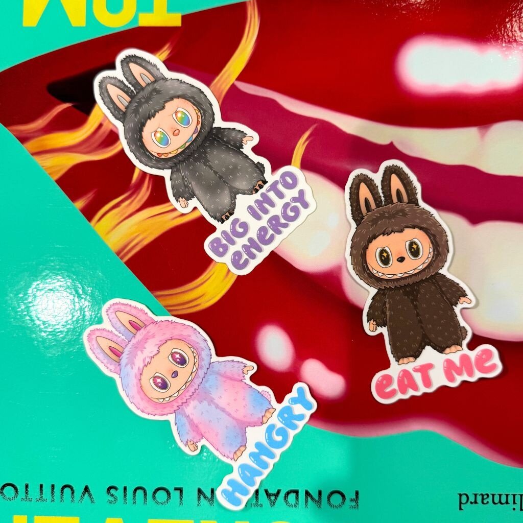 The Found Secret Labubu Big Into Energy Sticker