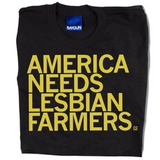 RAYGUN Lesbian Farmers Black T-Shirt