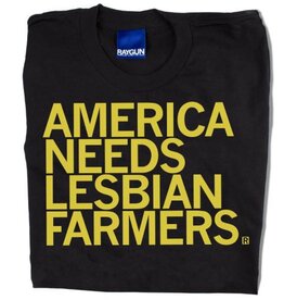 RAYGUN Lesbian Farmers Black T-Shirt