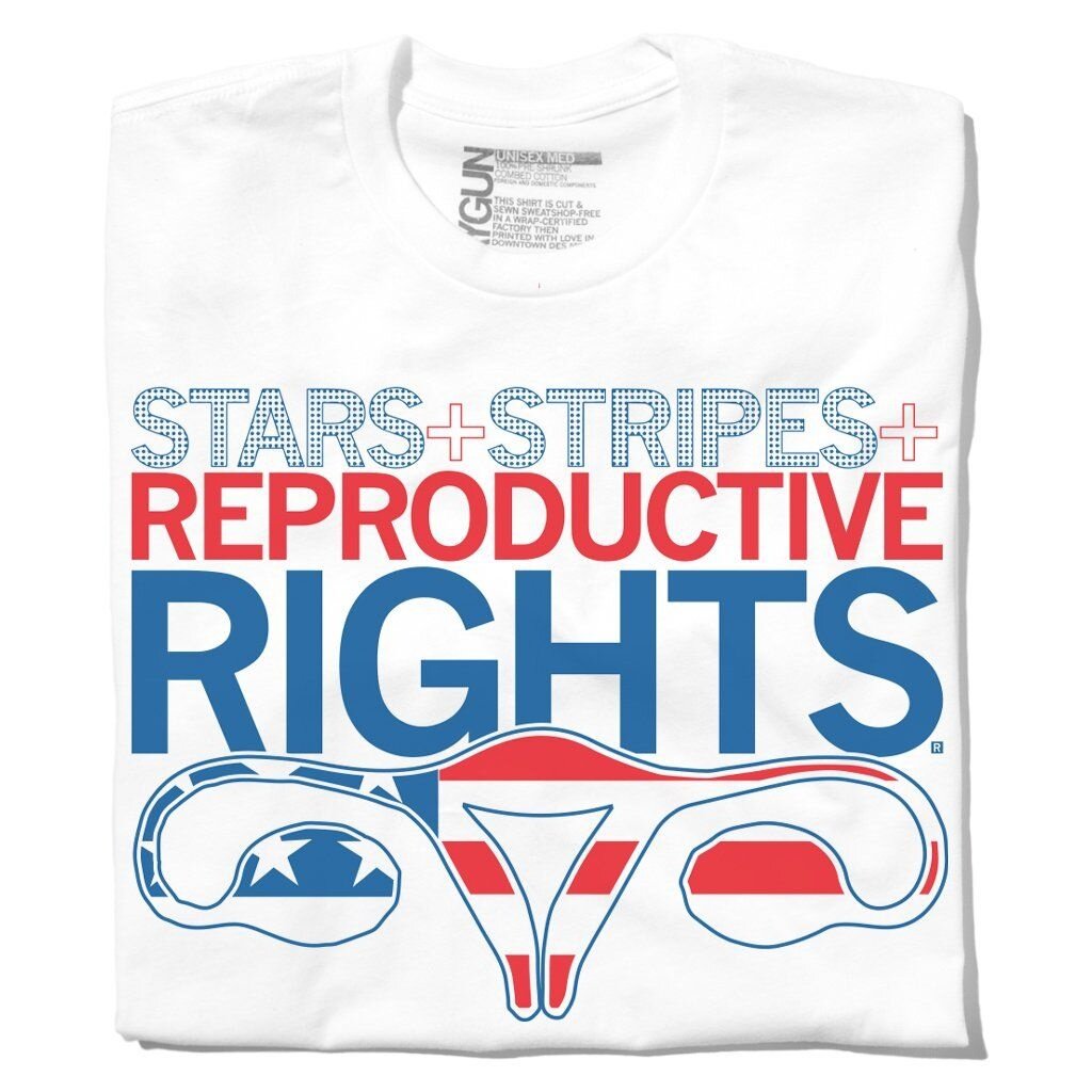 RAYGUN Stars Stripes and Reproductive Rights T-Shirt