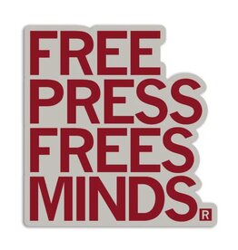 RAYGUN Free Press Free Minds Sticker