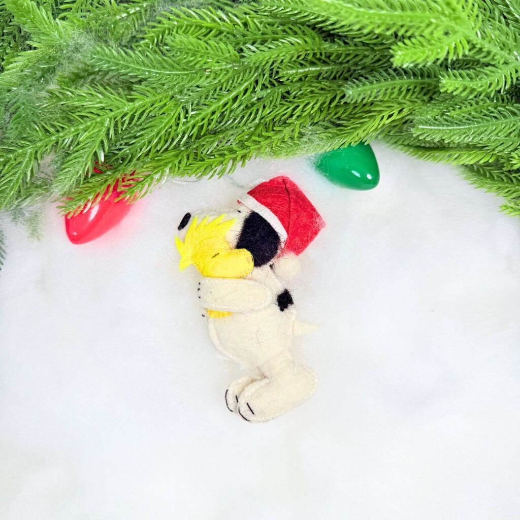 Silk Road Bizaar Snoopy & Woodstock Ornament, Felt