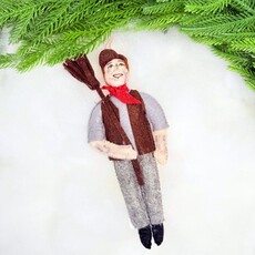 Silk Road Bizaar Chimney Sweep Ornament, Felt