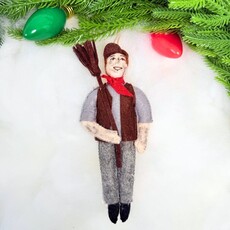 Silk Road Bizaar Chimney Sweep Ornament, Felt