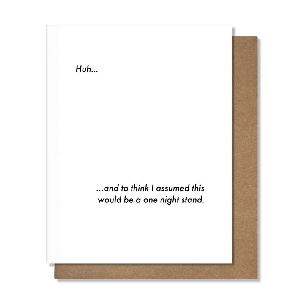 Pretty Alright Goods One Night Stand Love Card