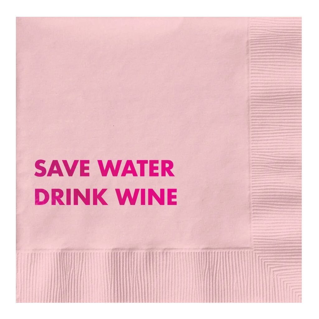 Pretty Alright Goods Save Water Cocktail Napkin