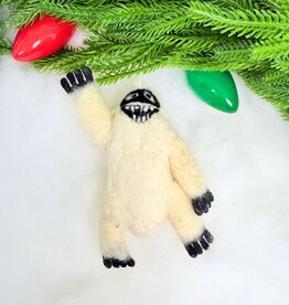 Silk Road Bizaar Abominable Snowman Ornament, Felt