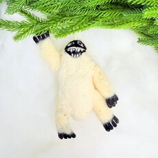 Silk Road Bizaar Abominable Snowman Ornament, Felt