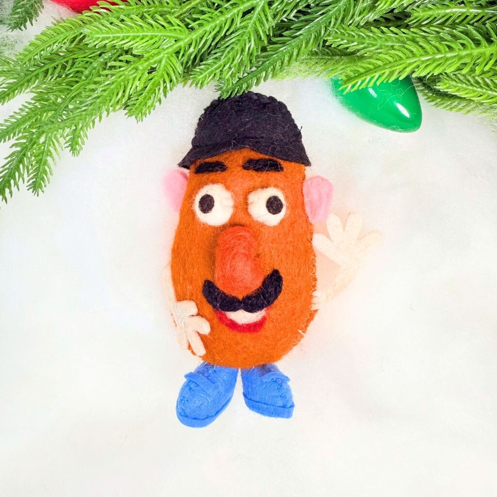 Silk Road Bizaar Mr. Potatohead Ornament, Felt