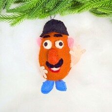 Silk Road Bizaar Mr. Potatohead Ornament, Felt