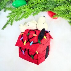Silk Road Bizaar Christmas Snoopy Ornament, Felt