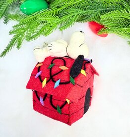 Silk Road Bizaar Christmas Snoopy Ornament, Felt