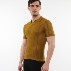 Postmarc FLCAP25  Textured Mesh Knit Cotton Polo 16234