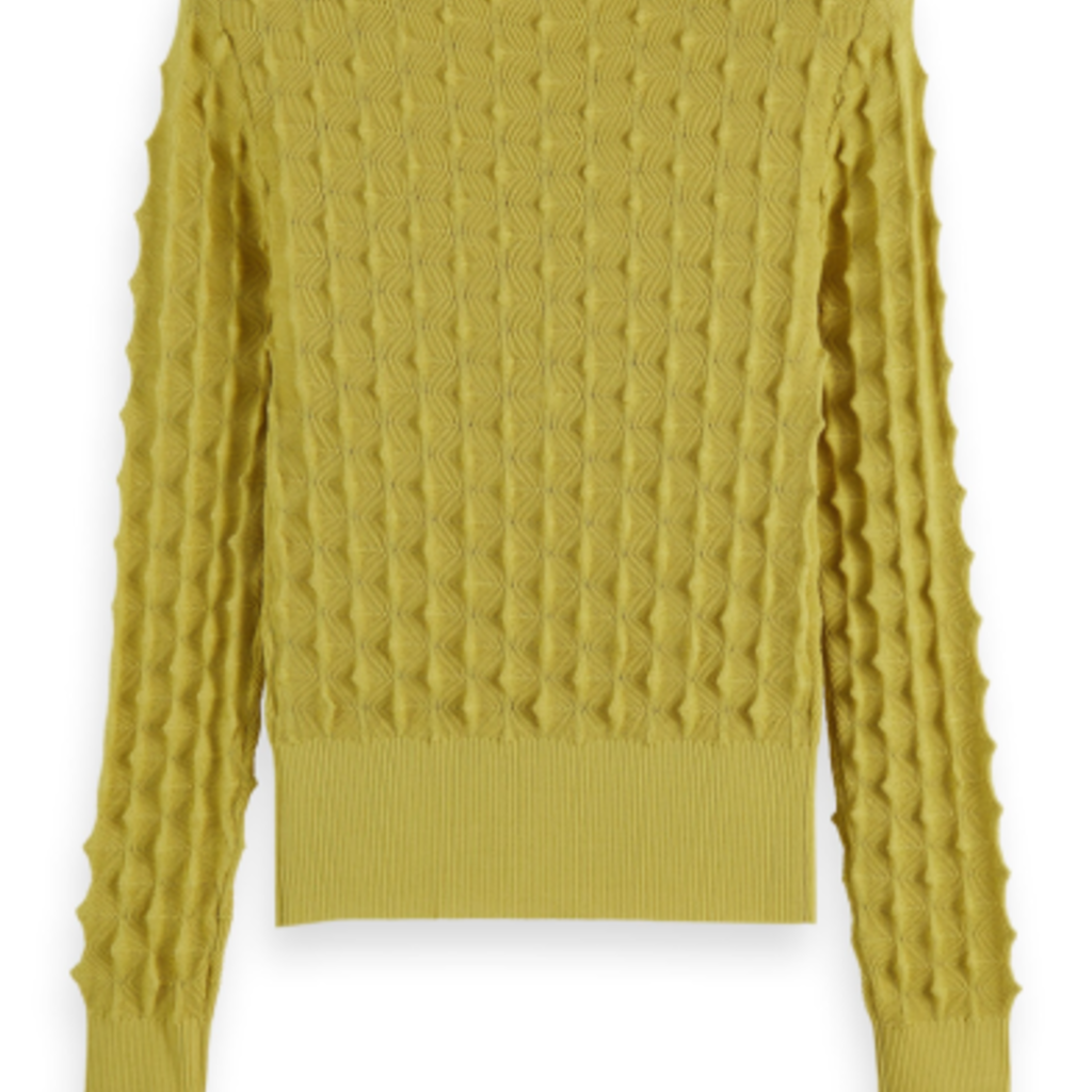 Scotch & Soda - Womenswear Slash Neck Textured Stitch Pullover