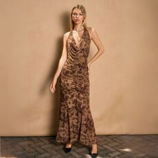 Dress Forum Amber Drift Halter Neck Maxi Dress