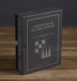 WS Game Company Checkers & Backgammon Vintage Bookshelf Edition