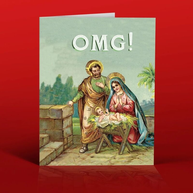 Offensive & Delightful Omg Fam Jesus Christmas Card