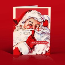 Offensive & Delightful Santa Tanked Christmas Card