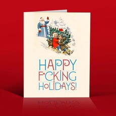 Offensive & Delightful SANTA KIDS Christmas Card
