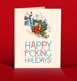 Offensive & Delightful SANTA KIDS Christmas Card