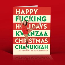 Offensive & Delightful Kwanzaa, Christmas, Hannukah Holiday Card