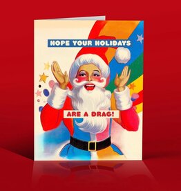 Offensive & Delightful CHRISTMAS is A DRAG! gay holiday card