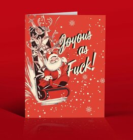 Offensive & Delightful JOYOUS SLEIGH Christmas card