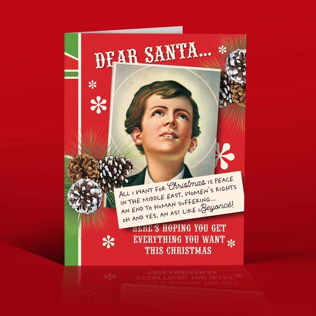 Offensive & Delightful Beyonce's Ass Christmas Holiday Card