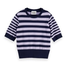 Scotch & Soda - Womenswear Striped Crewneck Short Sleeve Pullover
