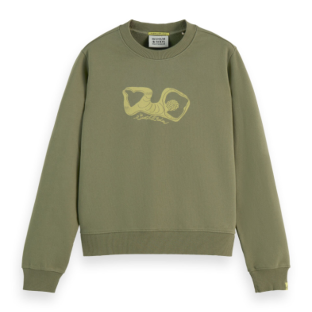 Scotch & Soda - Womenswear Regular Fit Chest Artwork Sweatshirt