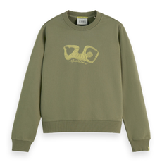 Scotch & Soda - Womenswear Regular Fit Chest Artwork Sweatshirt
