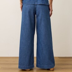 Marine Layer Allison Pleated Wide Leg Denim Trouser