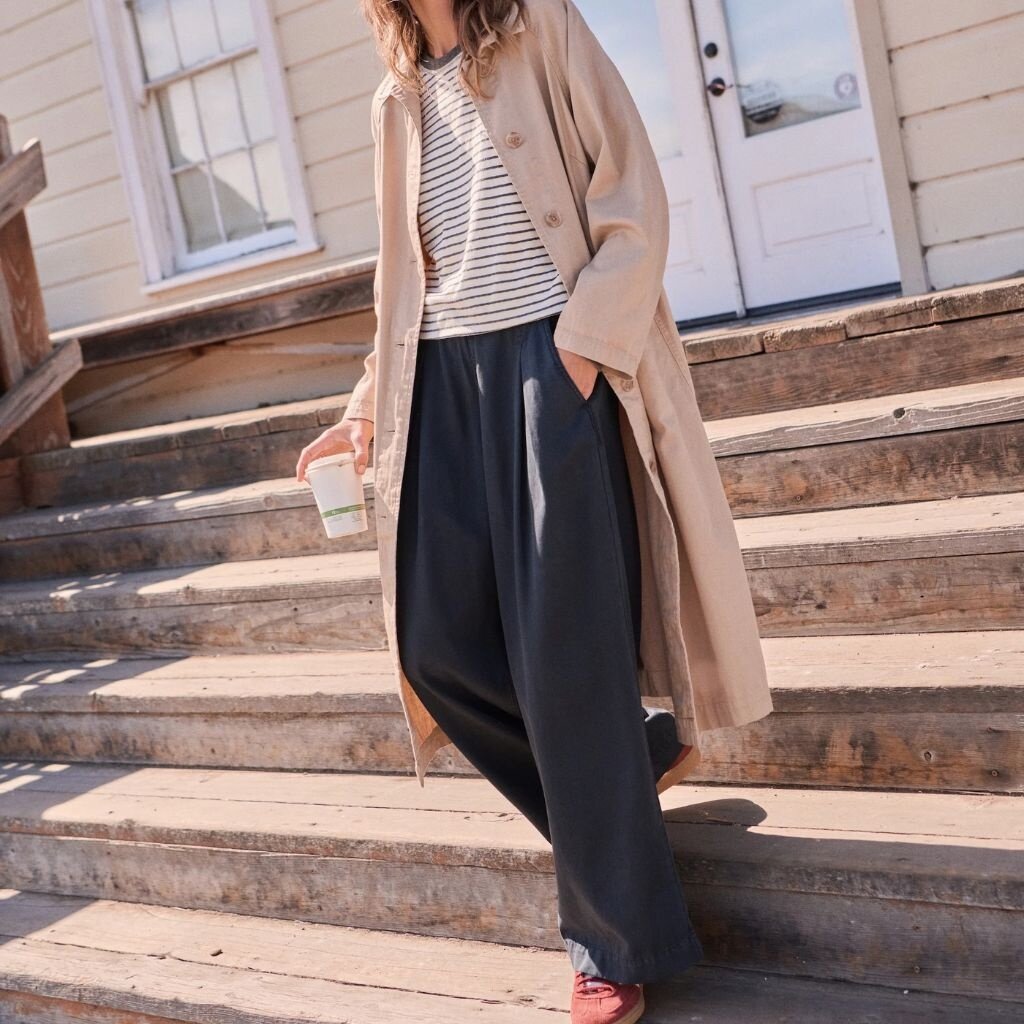 Marine Layer Allison Pleated Wide Leg Trouser