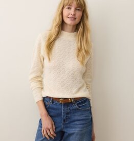 Marine Layer Lucia Pointelle Mock Neck Sweater