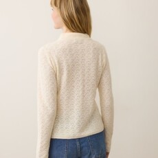 Marine Layer Lucia Pointelle Mock Neck Sweater