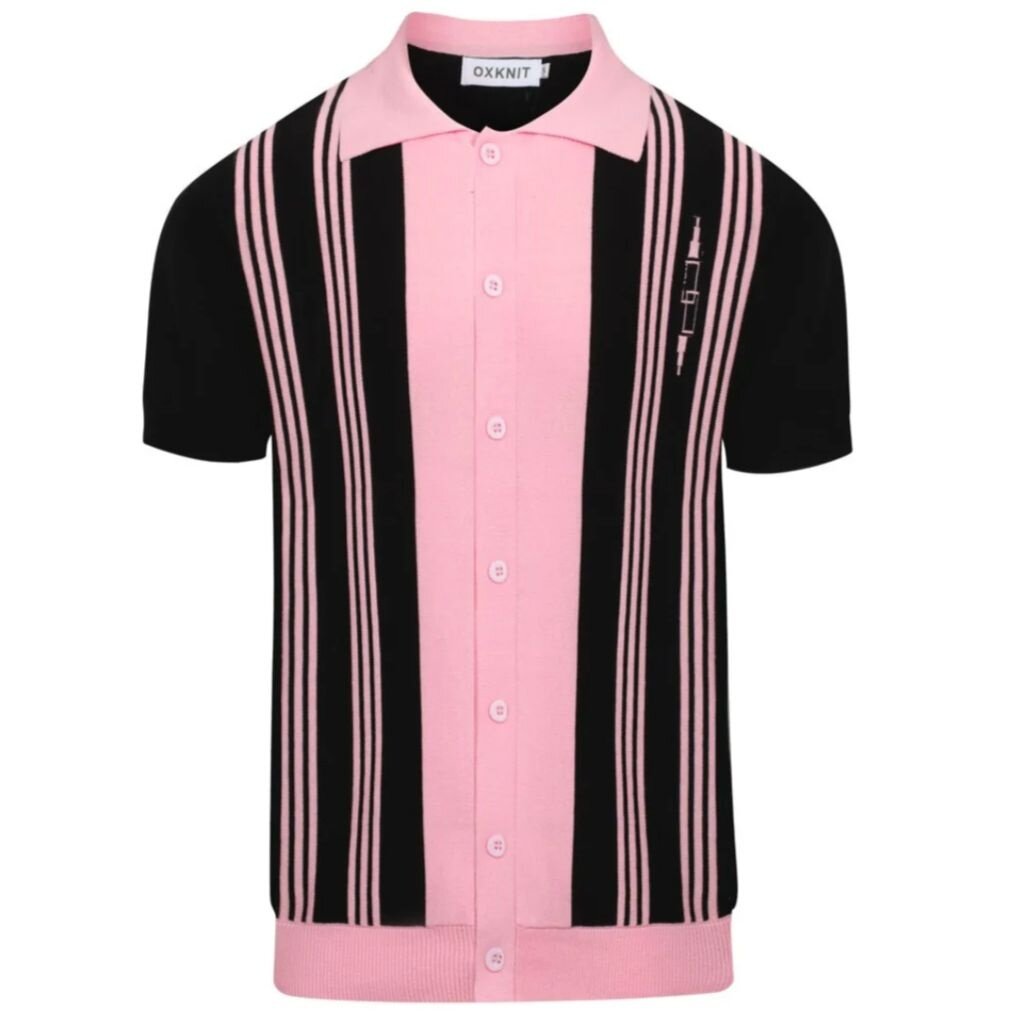 OxKnit FL25 Vintage Period Street Striped Cardigan