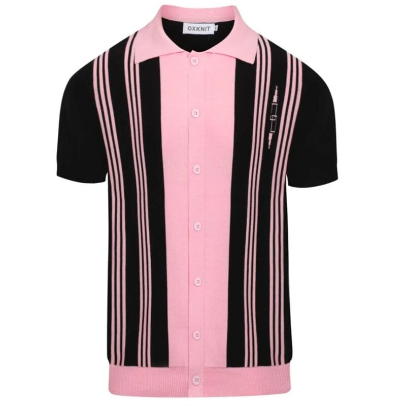 OxKnit FL25 Vintage Period Street Striped Cardigan
