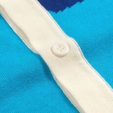 OxKnit FL25 Gradient Jacquard Vintage Knit Cardigan