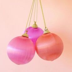 Sunshine Studios Retro Satin Ornaments Set of 9
