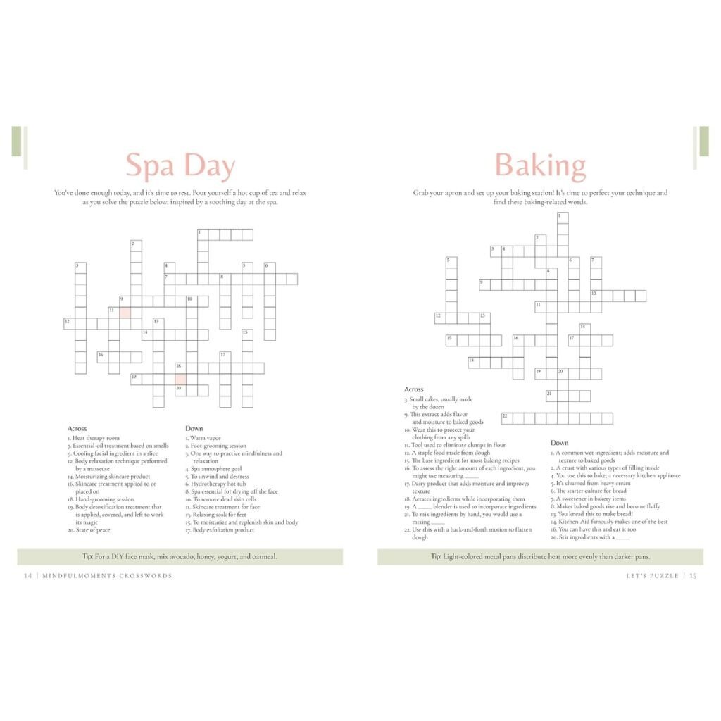 Schiffer Publishing Mindful Moments Crosswords