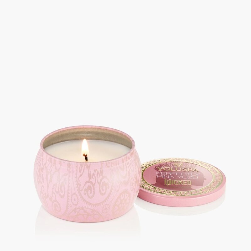 Voluspa Wicked Act I Perfectly Pink Yuzu Mini Tin Candle